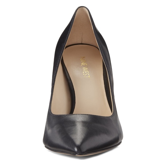 NINE WEST | Tatiana pointy toe leather pumps/heels black - Picture 4 of 16